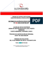 Informe de AOP - PROCESO DE CONTRATACIÓN DE PERSONAL CAS #001-2023-UGELPB"