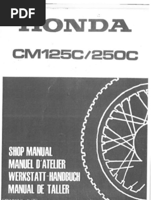 001-HONDA CM125C - Manuel D'atelier 6641901X - Additif 1982 | PDF
