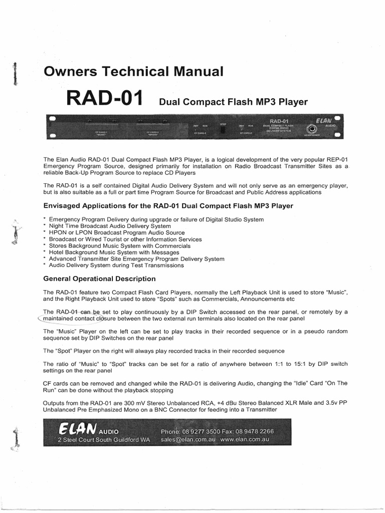RAD 01 Dual MP3 | PDF | Mp3 | Power Supply
