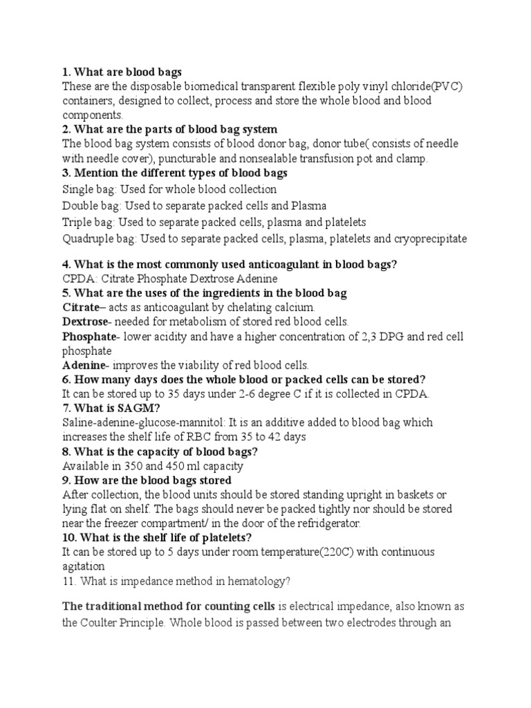 Blood Bank PDF | PDF | Blood Type | Histology