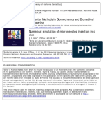 Numerical Simulation of Microneedles' Insertion Into Skin