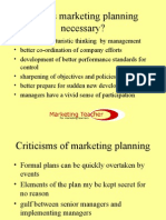 Why Is Marketing Planning Necessary?