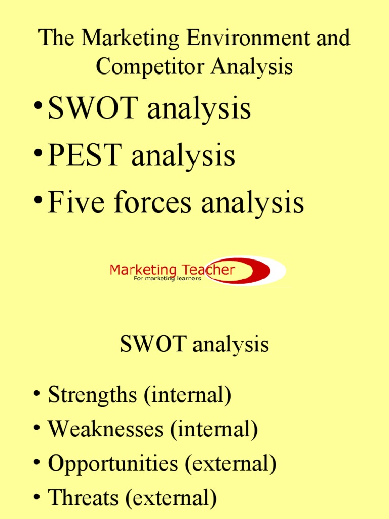 The Marketing Environment and Competitor Analysis: - SWOT Analysis ...