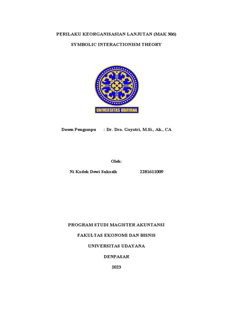 Teori Interaksi Simbolik Mead dan Blumer | PDF