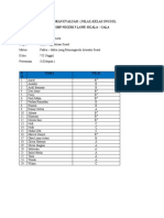 Laporan Nilai Siswa Kls Unggul P 8