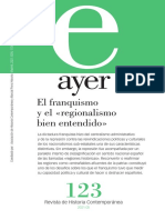 Ayer 123 El Franquismo y El Regionalismo