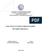 Kanceri I Kolonit Trajtimit Kirurgjikal Dhe Kujdesi Infermieror