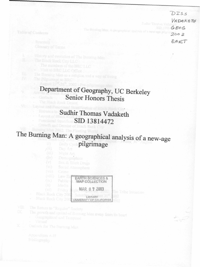 Burning Man A Geographical Analysis Part 1 of 2 | PDF