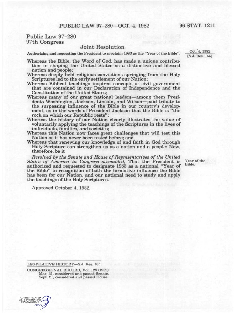 1983 year of the bible public law statute 96 pg1211 pdf