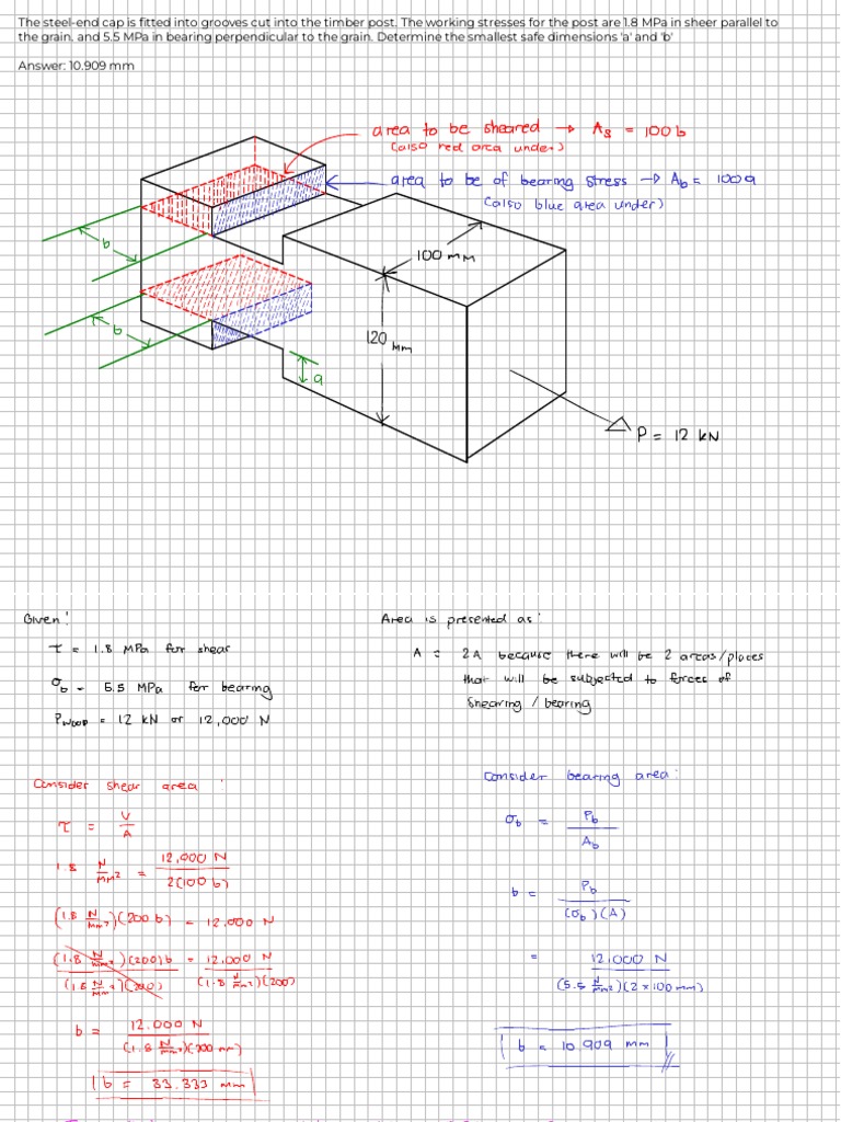 Illustrative Problem 2 Bearing Stress Pdf