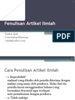 Penulisan Artikel Ilmiah