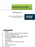 MATERI 7; PUASA DAPAT MENANAMKAN KEJUJURAN