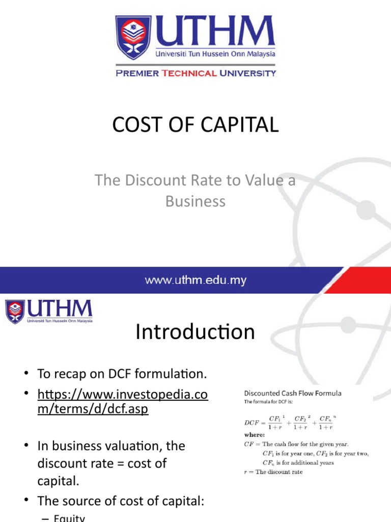 Understanding Cost of Capital in Business | PDF | Cost Of Capital ...