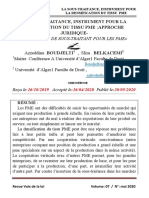 La Sous-Traitance Instrument Pour La Densification Du Tissu Pme Approche Juridique Un Statut de Sous-Traitant Pour Les Pme