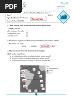 Answer Key-Science Worksheet Revision Test Term 3 - Grade 4