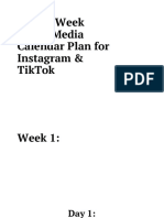 ? Two-Week Social Media Calendar Plan For Instagram & TikTok ? - Presentation