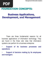 Foundation Concepts:: Business Applications, Development, and Management