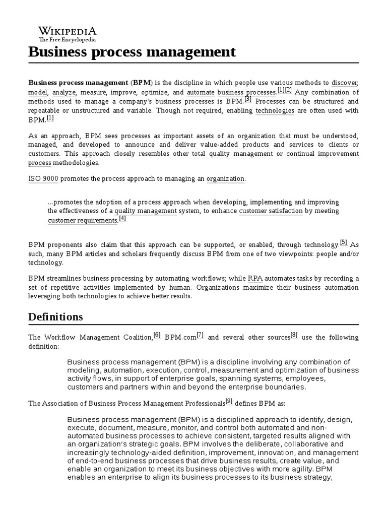 Bpm Business Process Management Pdf