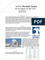 ADNOC and The Barakah Nuclear Plant and Its Impact On The UAE Economy