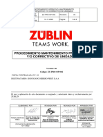 ZU-PRO-OP-002 Mantto Preventivo y Correctivo de Unidades