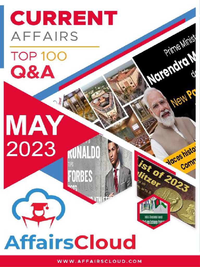 Current Affairs Q&A PDF Top 100 May 2023 by AffairsCloud 1 | PDF | Non ...