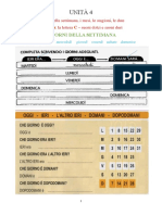 UNITÀ 4 Date - Lingua Italiana: Compleanni, Feste, Settimana, Mesi, Stagioni. Livello Principianti