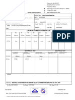 Chemical Composition Percent: 14902 (25.4X1.83 FLUTED ROUND TUBE)