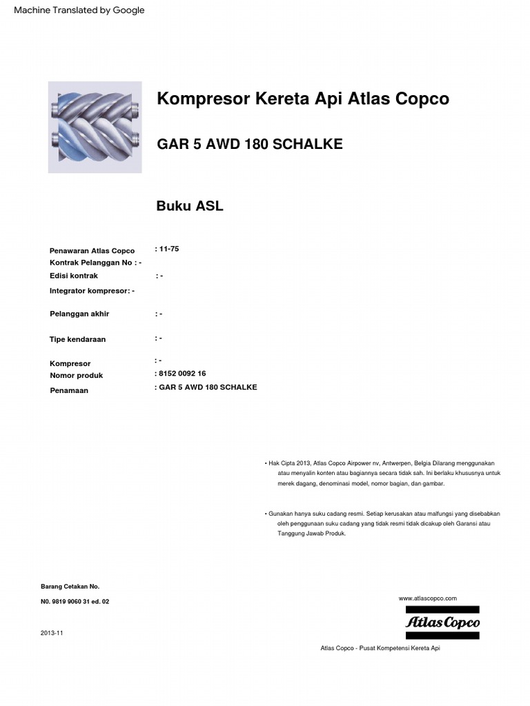 Kompresor GAR 5 AWD 180 Schalke | PDF