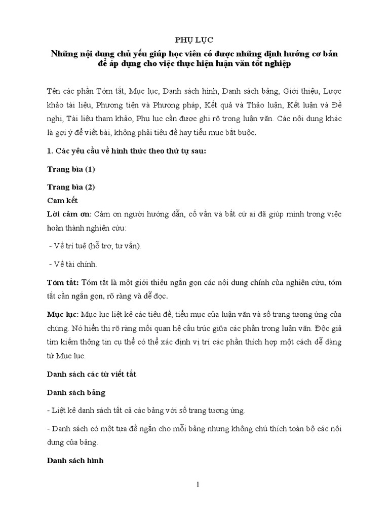 Huong Dan Lam Luan Van Thac Si | PDF
