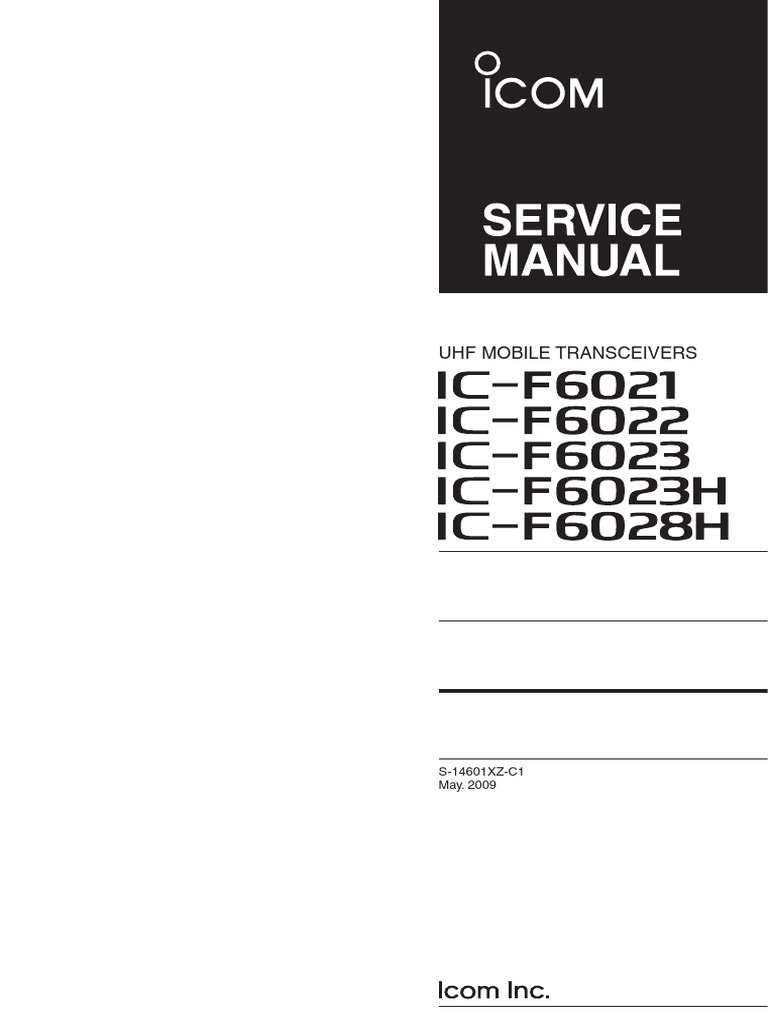 ICF6021 F6022 F6023 F6028 Service Manual PDF Amplifier