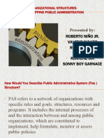 Organizational Structures of Philippine Public Administration