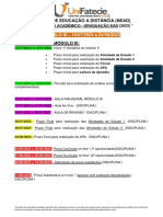 Calendário Do Módulo Iii Ead - 2023