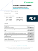 Sample Management Review Template