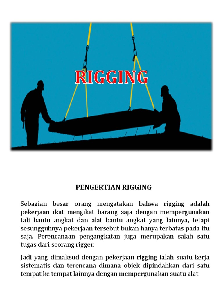 Tugas dan Prosedur Rigging Aman | PDF
