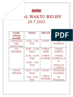 Jadual Waktu Relief