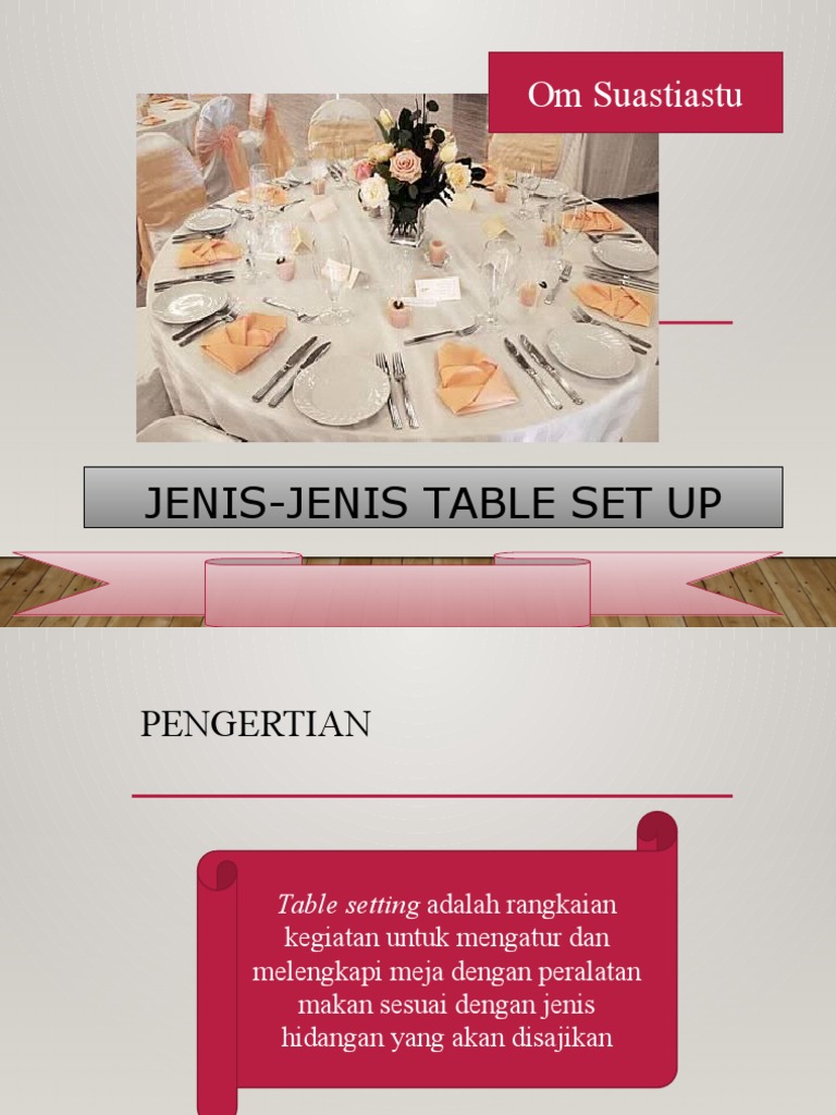 Jenisjenis Table Set Up PDF