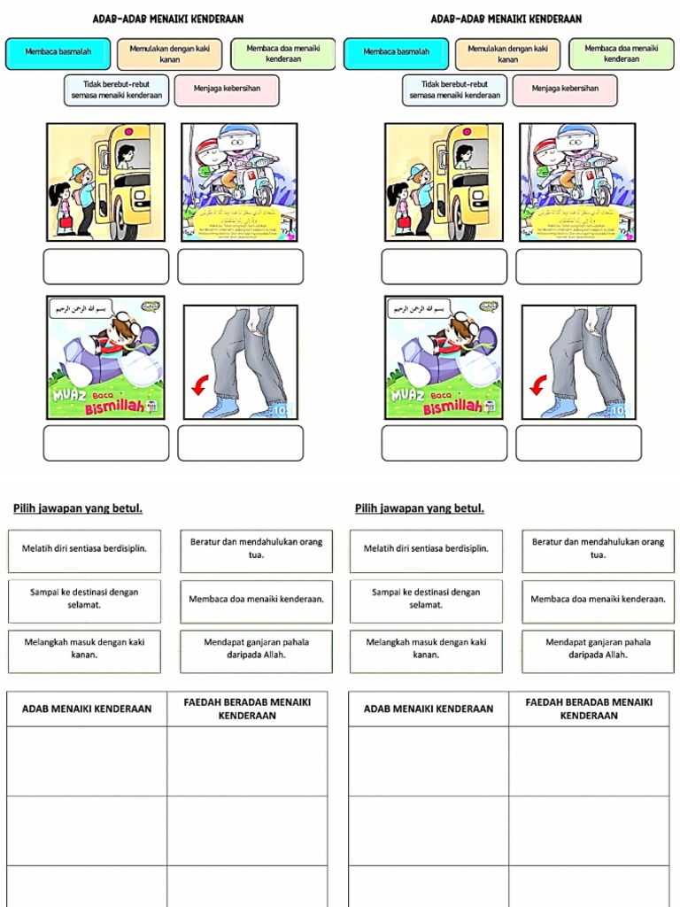 Adab Menaiki Kenderaan Pdf