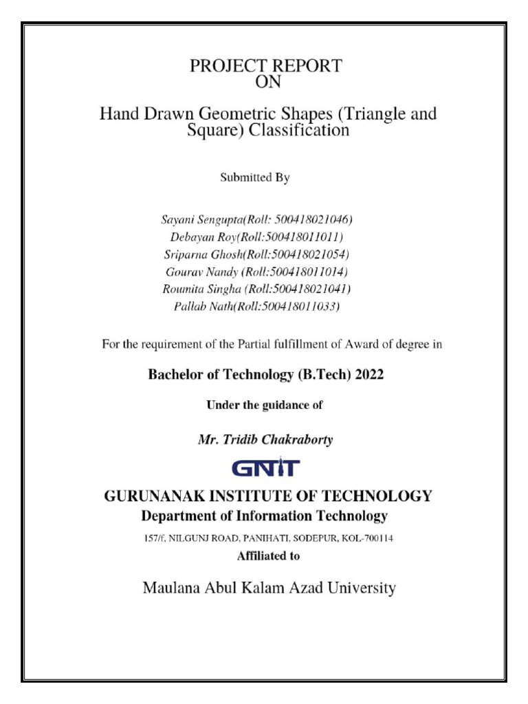 Hand-Drawn Shape Classification Project | PDF | Machine Learning ...