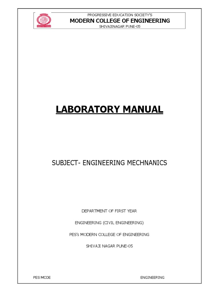Lab Manual Format PDF Belt (Mechanical) Force
