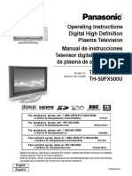 Panasonic Plasma TV th-42px500 - en - Om