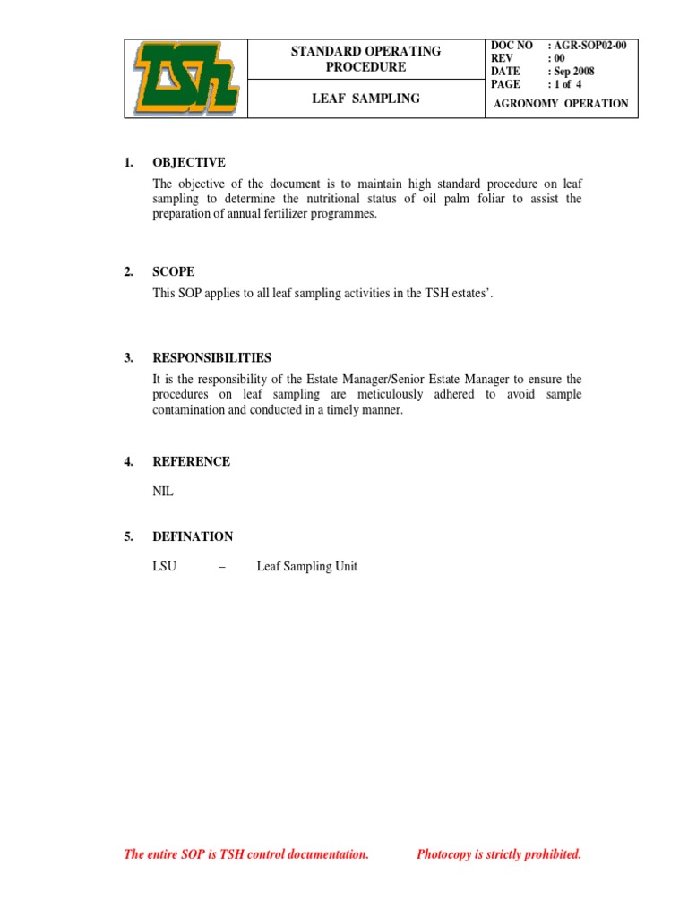 2 Leaf Sampling | PDF | Soil | Fertilizer