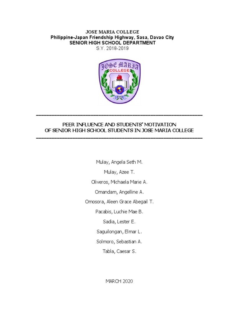 Peer Influence on Student Motivation | PDF | Motivation | Motivational