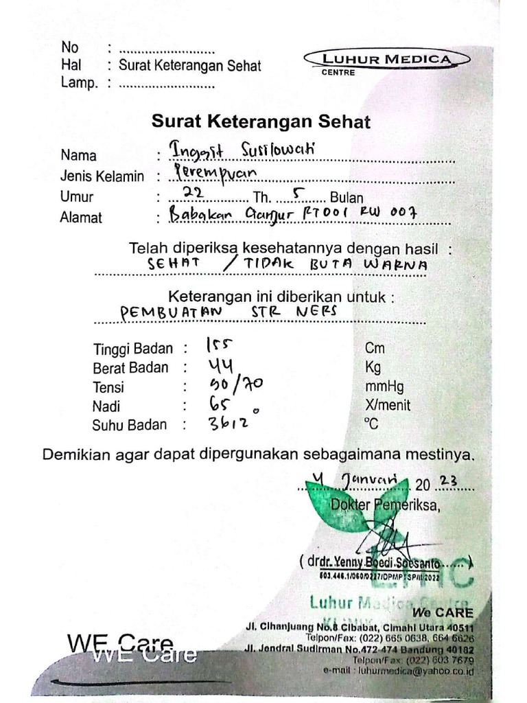 3301034707000001_Surat-sehat | PDF