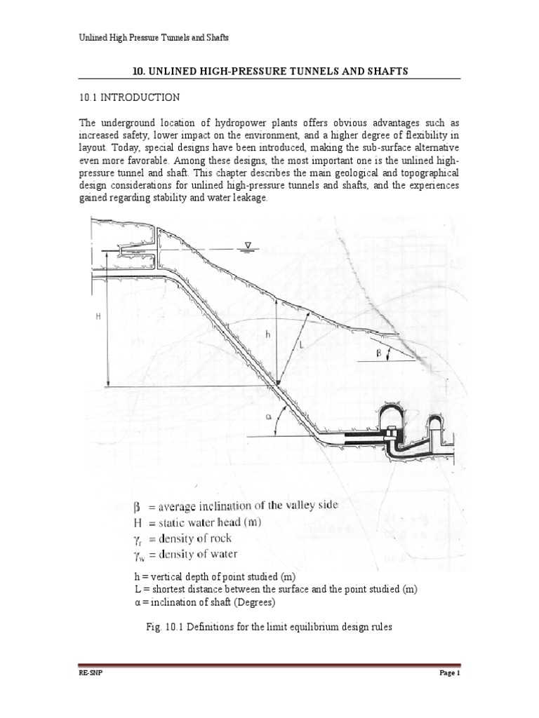 Unlined High Pressure Tunnel and Shafts PDF Stress (Mechanics