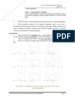 Constant Voltage Transformer - Construction & Working