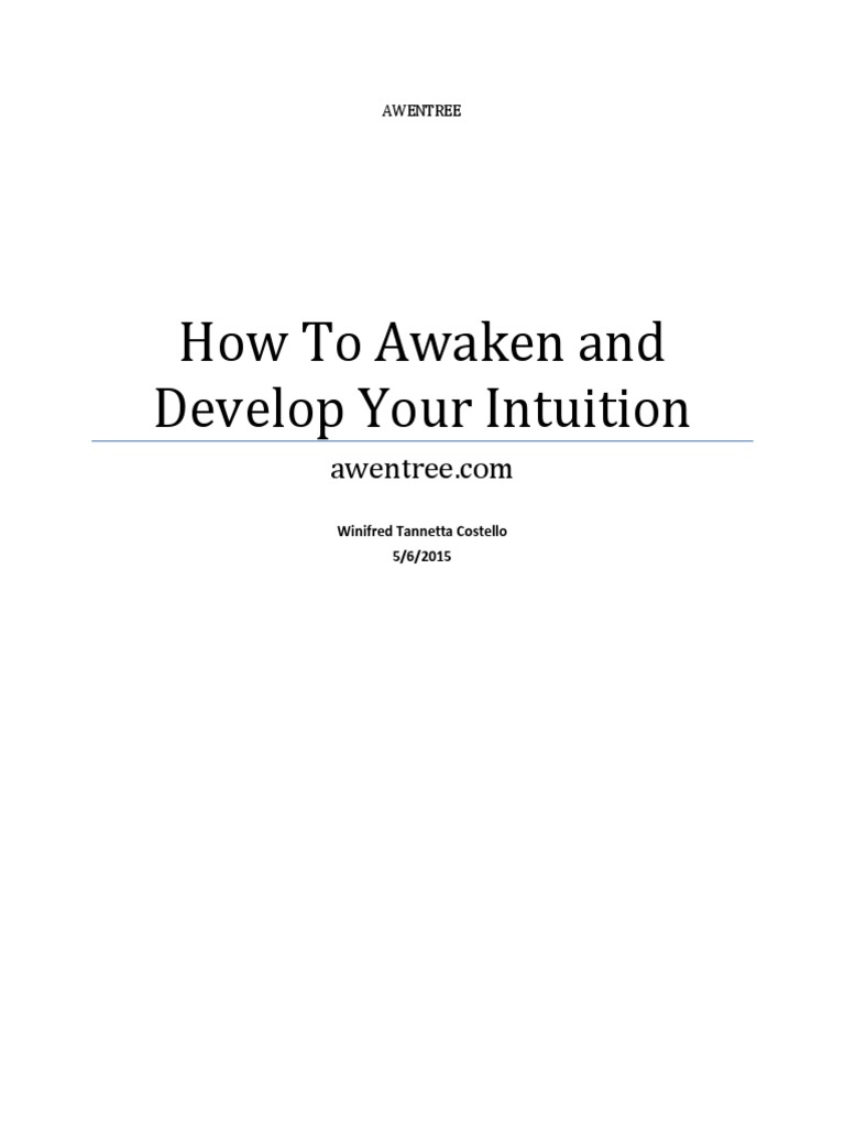 Awaken Your Intuition: A Guide | PDF | Feeling | Intuition