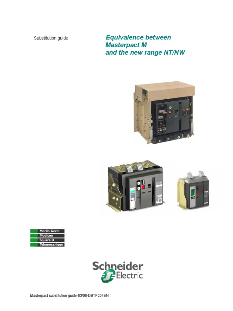 Masterpact M to NT/NW Substitution Guide | PDF | Electrical Engineering ...