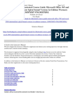 Illustrated Course Guide Microsoft Office and Excel Intermediate Spiral Bound Version 1st Edition Wermers Solution Manual