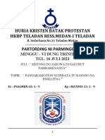 Acara Parmingguon Minggu - Vi Dung Trinitatis, 16 Juli I 2023. Multimedia