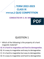 Class Ix Physics Quiz Competition.